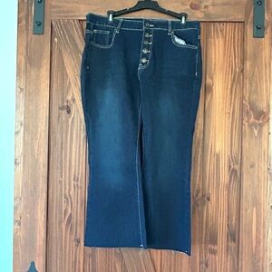 Women's High Waisted Crop Flare Jeans..Cropped Bell Bottom Jeans for Women